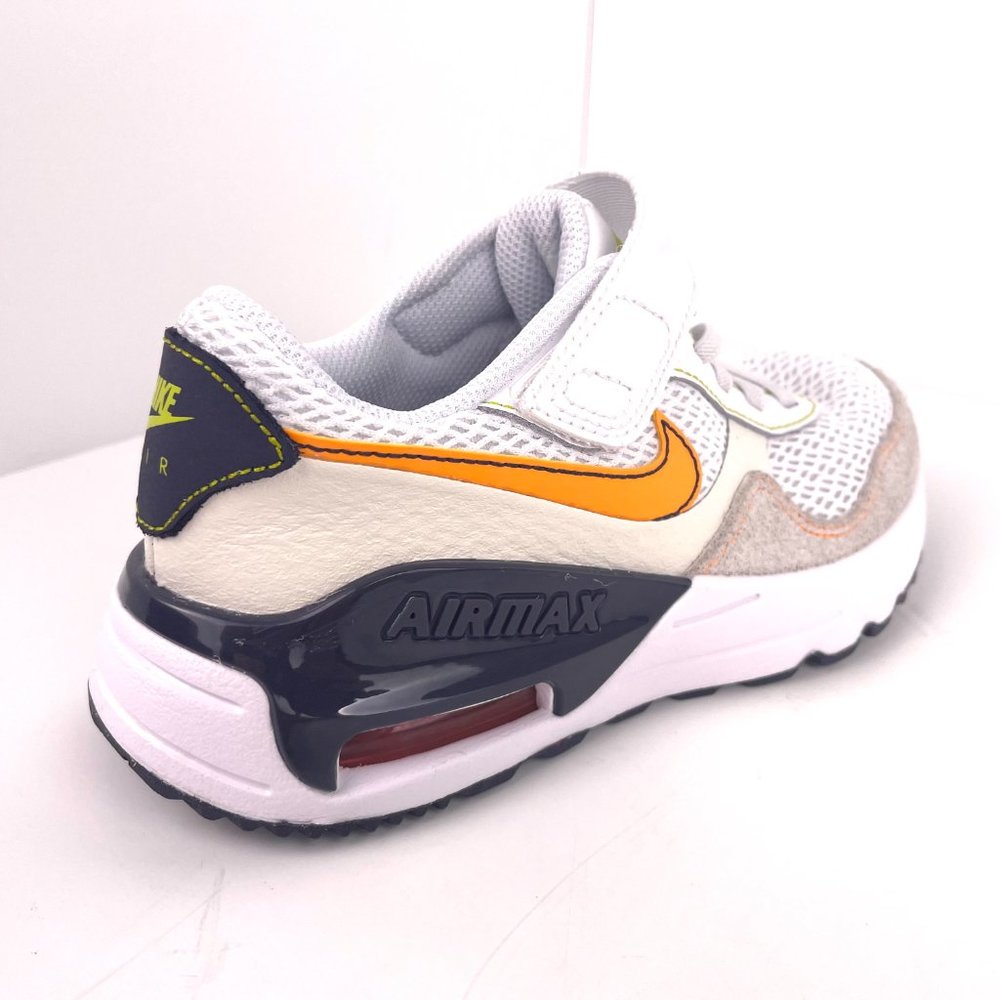 Nike Air Max SYSTM KIDS Low White Vivid Orange DQ0284-109 Size 1Y - Picture 5 of 12